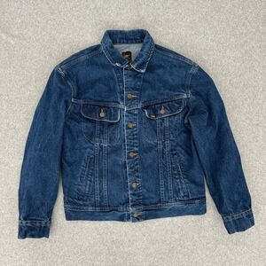 Vintage Lee Riders Denim Trucker Jacket Men 40 Dark Wash Heritage PATD-153438